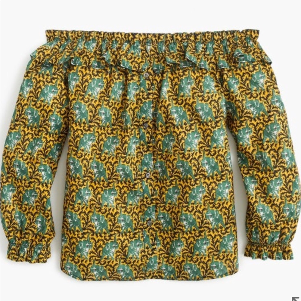 J Crew Ratti Elephant print top, sz. 4